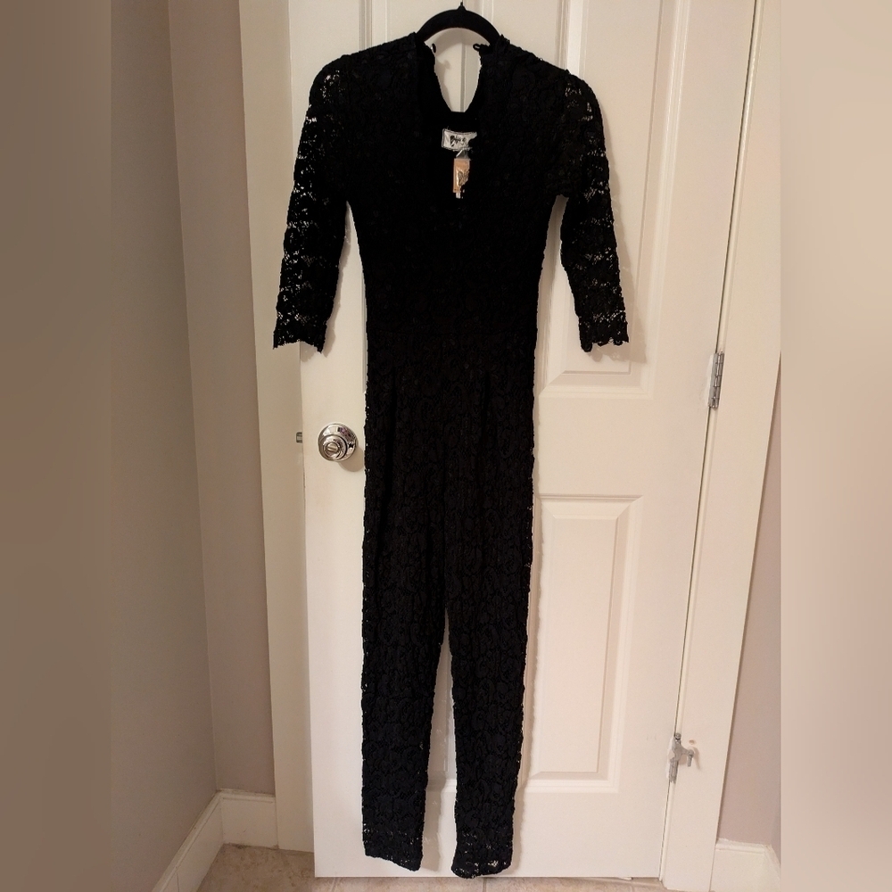 Nightcap Black Lace Jumpsuit NWT sz 1